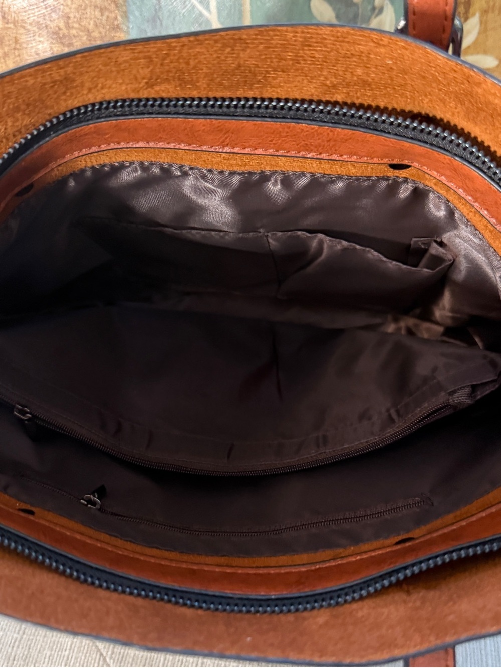 Classic Brown Leather Tote Bag for Women! NWOT! - Picture 5 of 7